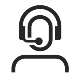 Symbol eines Kundenservice-Mitarbeiters mit Headset für Support und telefonische Beratung.